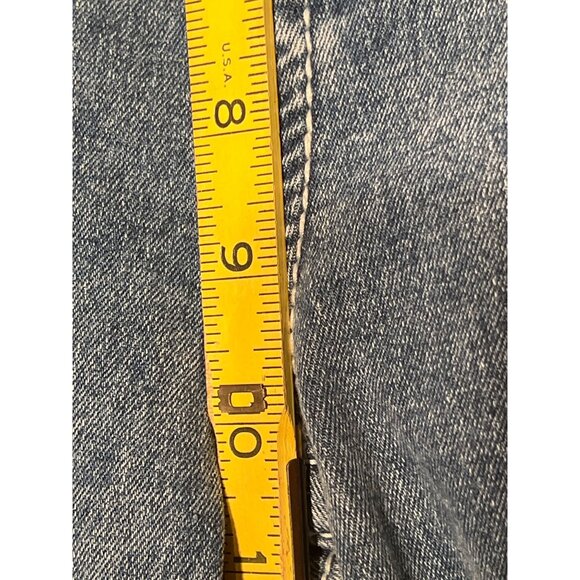 Copperflash 14WCurvy Blue Straight-Leg Jeans Embroidery Comfortable Stretch - Picture 11 of 14